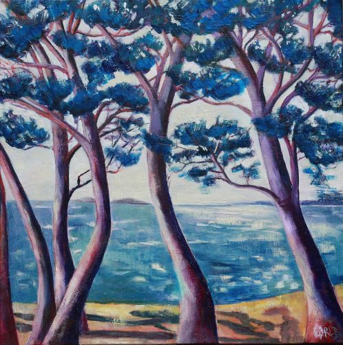 Au bord du Golfe - 50x50cm