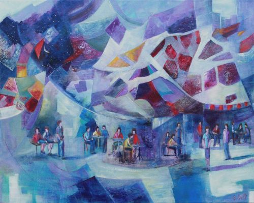 Une pause sous les étoiles - 92x73cm