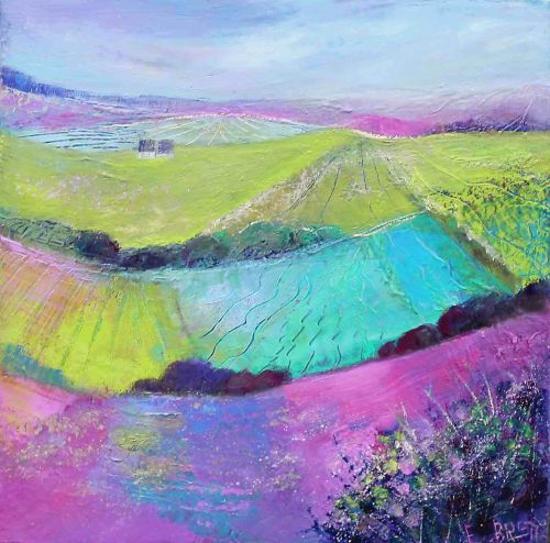 Couleurs sur les champs - 30x30cm