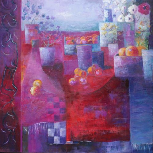 La fenêtre s'est envolée - 80x80cm