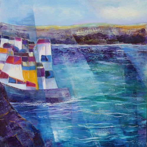 Lumière au port - 50 x 50cm