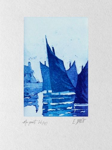 Au port - 10x15cm (aquatinte)