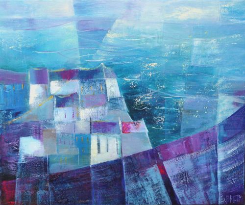 Bleu océan - 50x45cm