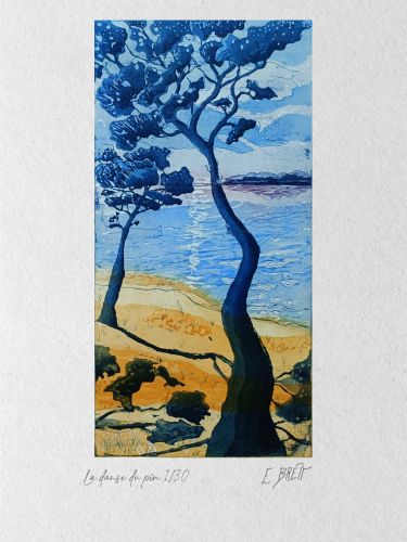 La danse du pin - 15x30cm (eau forte et aquatinte)