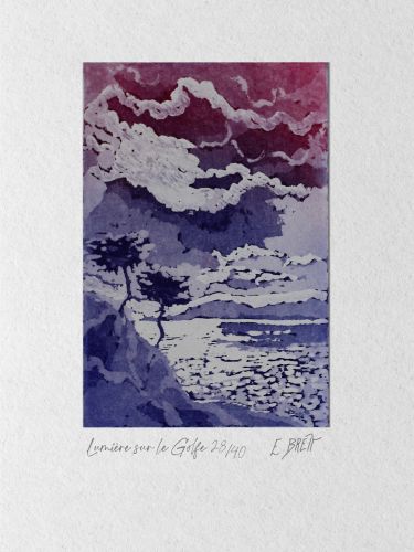 Lumière sur le Golfe - 10x15cm (aquatinte)