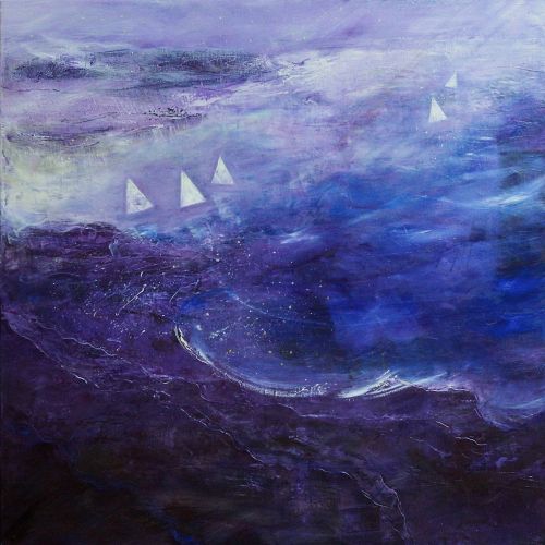 Pluie d'étoiles - 80x80cm